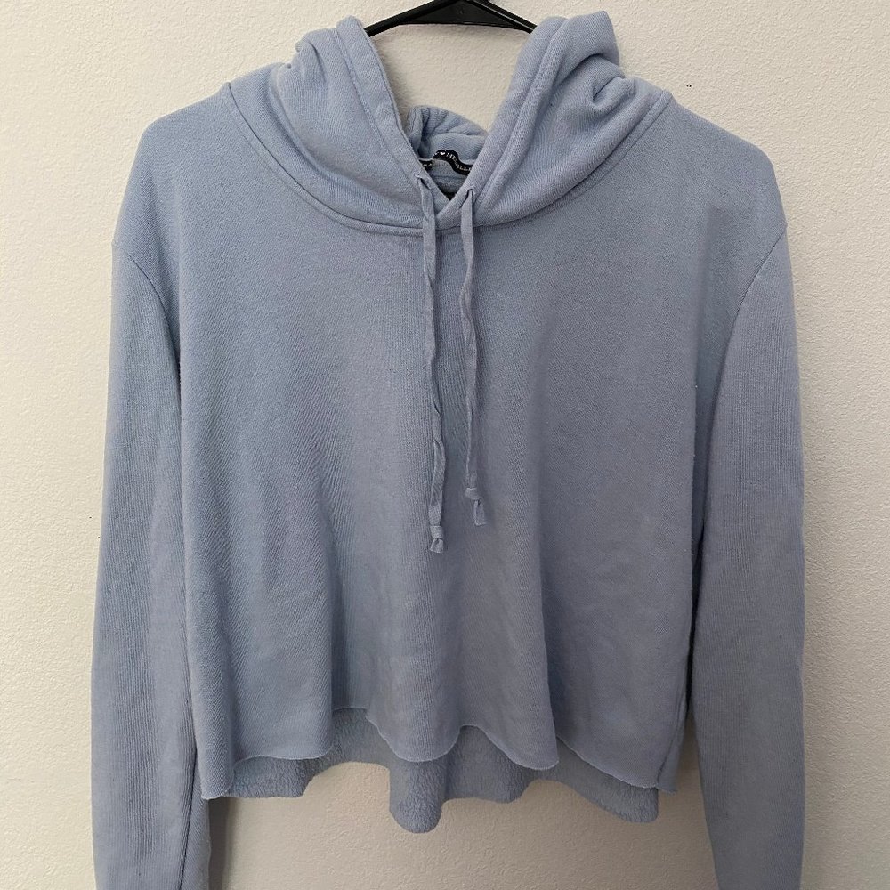 Brandy Melville Blue Long Sleeve Hoodied